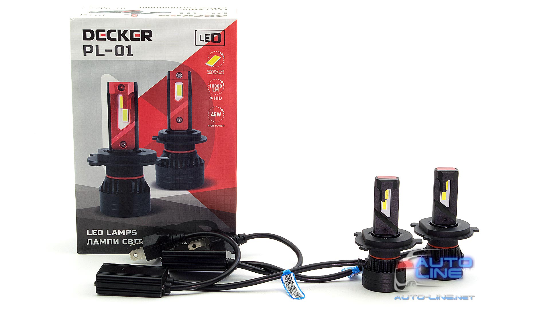 Фото 1 - мощные LED-лампы H4 Decker LED PL-01 H4 H/L