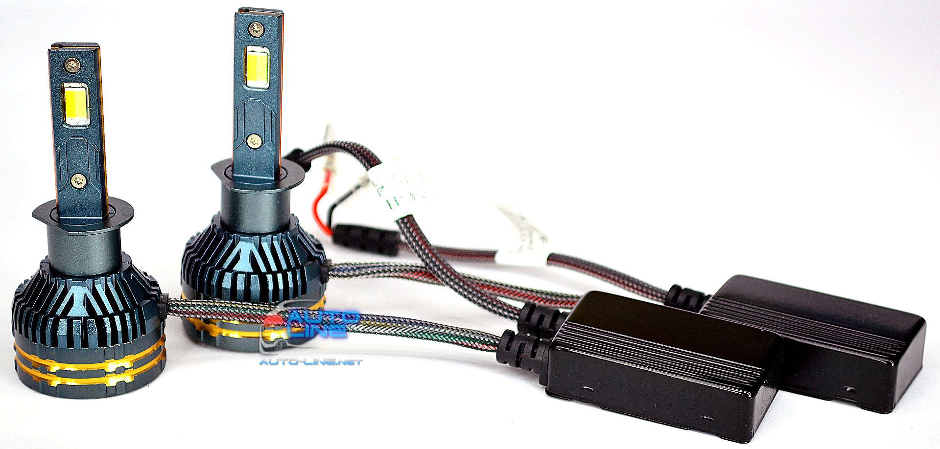 B-Power H1 LED N3C V1 130W 20000Lm 3000K/4300K/6000K - трехцветные LED-лампы H1 3000K/4300K/6000K с медными трубками