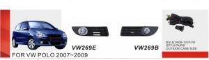 Противотуманные фары штатные VW Polo 4 2007-09/VW-269E/9006-12V55W/эл.проводка (VW-269E)