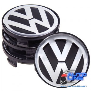 Заглушка колесного диска VW 65x56 дутая с бортиком (4шт.) (SAK 12/011)