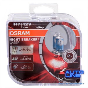 Автолампа OSRAM Night Breaker Laser +130% H7 12V 55W PX26d (64210NBL-HCB BOX)