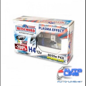 Автолампа MITSUMORO Н4 12v 60/55w P43t +200 plasma effect (ближний, дальний) (M72420 NB/2)