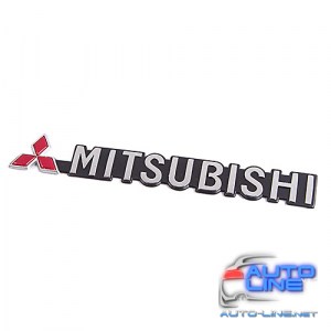 Надпись Mitsubisi (190x23) чорный фон (JP)