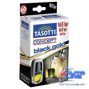 Освежитель воздуха Tasotti на дефлектор Concept Black Gold-Perfume 8ml