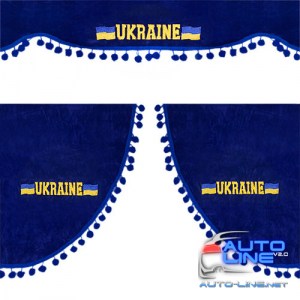 Шторки на лобовое +боковые стекла (UKRAINE) синии