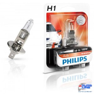 Лампа галогенная Philips H1 Rally, 1шт/блистер 12454RAB1