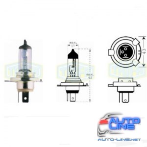 Лампа автомобильная Галогенная лампа для фары Trifa H4 12V 60/55W blue CDL +20% (61665)