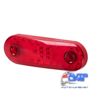 Повторитель габарита (овал) 33 LED 12/24V красный (KOD 22-red)