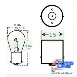 Лампа автомобильная прожекторная Trifa 24V 25W (404)