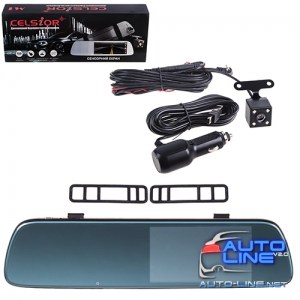 Автомобильный цифровой видеорегистратор CELSIOR DVR M2 FHD двухкамерное зеркало 7 (DVR M2 FHD)
