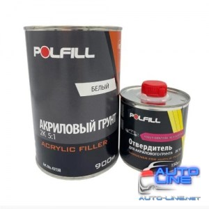 Polfill Грунт акриловый Polfill 5:1 Eco 0.75l белый++зат.0,15l (43138)