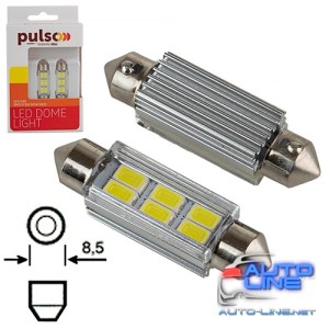 Лампа PULSO/софитные/LED SV8.5/T11x41mm/6 SMD-5730/9-18v/130Lm (LP-62041)