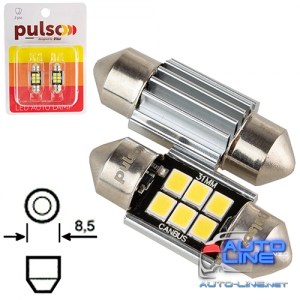 Лампа PULSO/софитная/LED C5W /31мм/CANBUS/9 SMD-2835/12v/2.9W/315lm White (LP-31C5W)