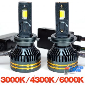 B-Power H7 LED N3C V1 130W 20000Lm 3000K/4300K/6000K - трехцветные LED-лампы H7 3000K/4300K/6000K с медными трубками