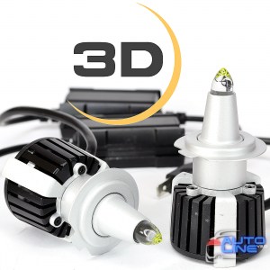 B-Power SL LED R10 H7 CAN 6000K 25000Lm 120W — мощные 3D лазерные лампы H7 для линзованной оптики, с углом свечения 360 градусов, 6000K