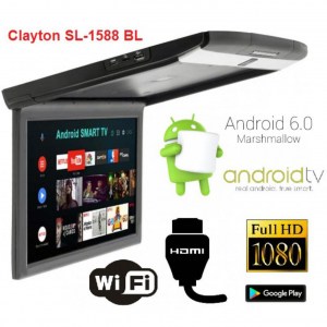 Clayton SL-1588 BL Android (черный) - автомобильный потолочный монитор ANDROID