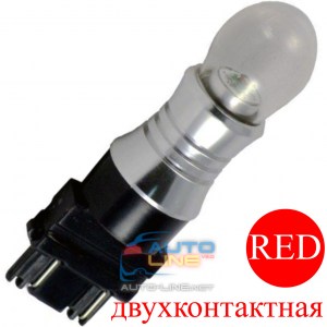 Cyclon T25-010(2)R 5W 12V — двухконтактная светодиодная лампа T25 красного цвета на чипах CREE