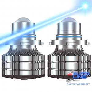 LED Mini Laser Lens 9005/HB3 6000K Canbus v1 - светодиодные мини лазерные линзы 9005/HB3 6000K