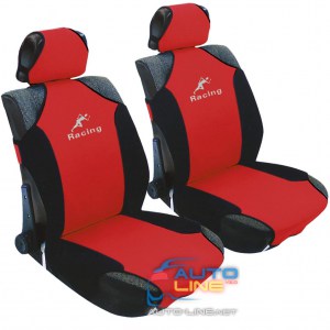 Milex AG-23088/7 — комплект маек на передние сиденья, черно-красные