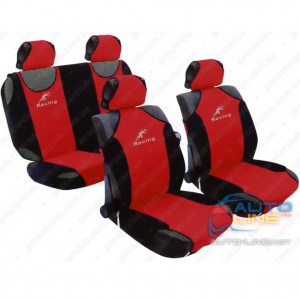 MILEX AG-5200 Racing Black/Red (передние+задние) — набор маек для передних и задних сидений автомобиля, черно-красные