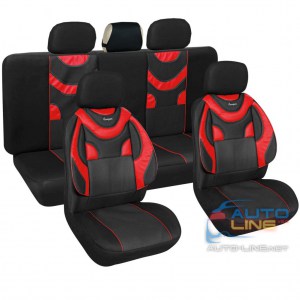 MILEX Ranger 7126/7 — набор чехлов для сидений автомобиля, черно-красные