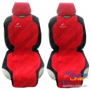 Milex ZA-75/7 — комплект маек на передние сиденья, черно-красные