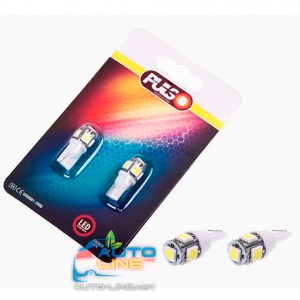 PULSO T10/LED/5SMD-5050/12v/1.0w/White — лампа габаритного света, 5 SMD, 12v