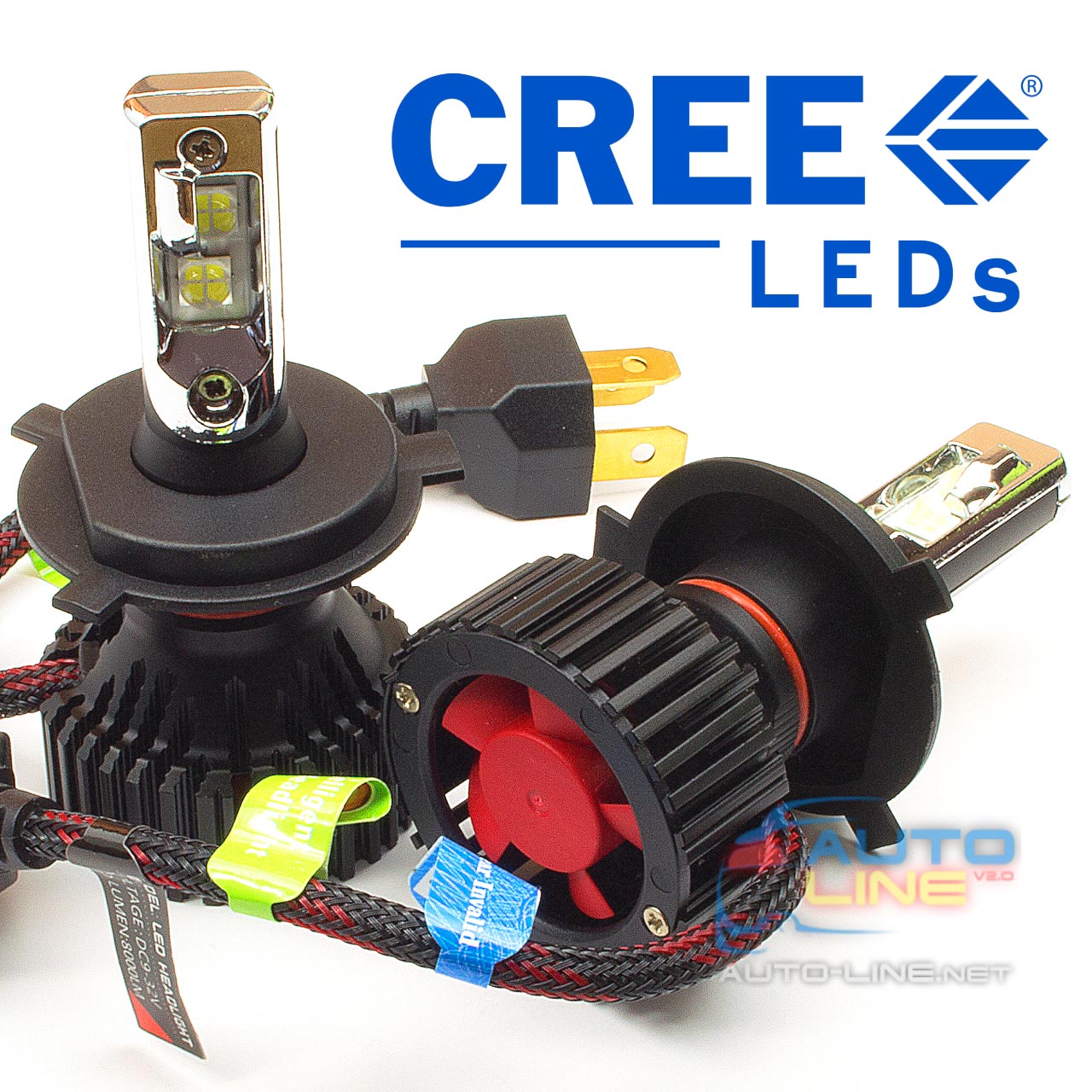 Pulso T8 H4 H/L 6000K 8000Lm LED-chips CREE-XHP50
