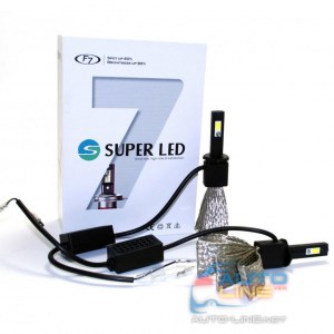 SuperLED F7 H3 12-24V chip COB — светодиодные лампы H3, 6000K
