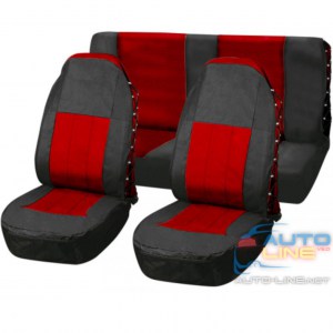 Vitol FD-101113 BK-RD — комплект чехлов для сидений автомобиля, черно-красные