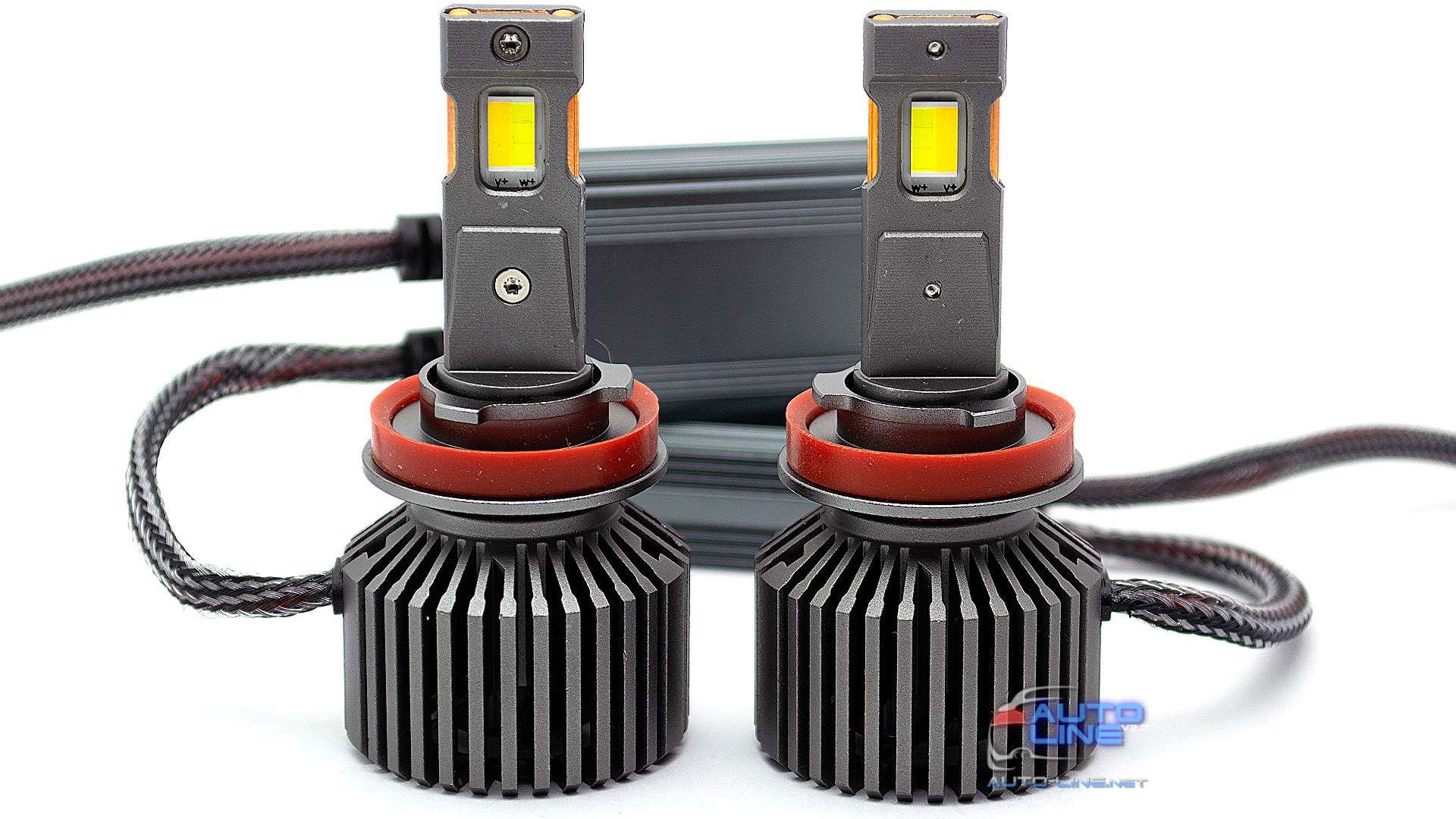 B-Power CAN H11 LED N3C V3 120W 28000Lm 3000K/4300K/6000K - трехцветные LED-лампы H11 3000K/4300K/6000K с медными трубками, 9-32В