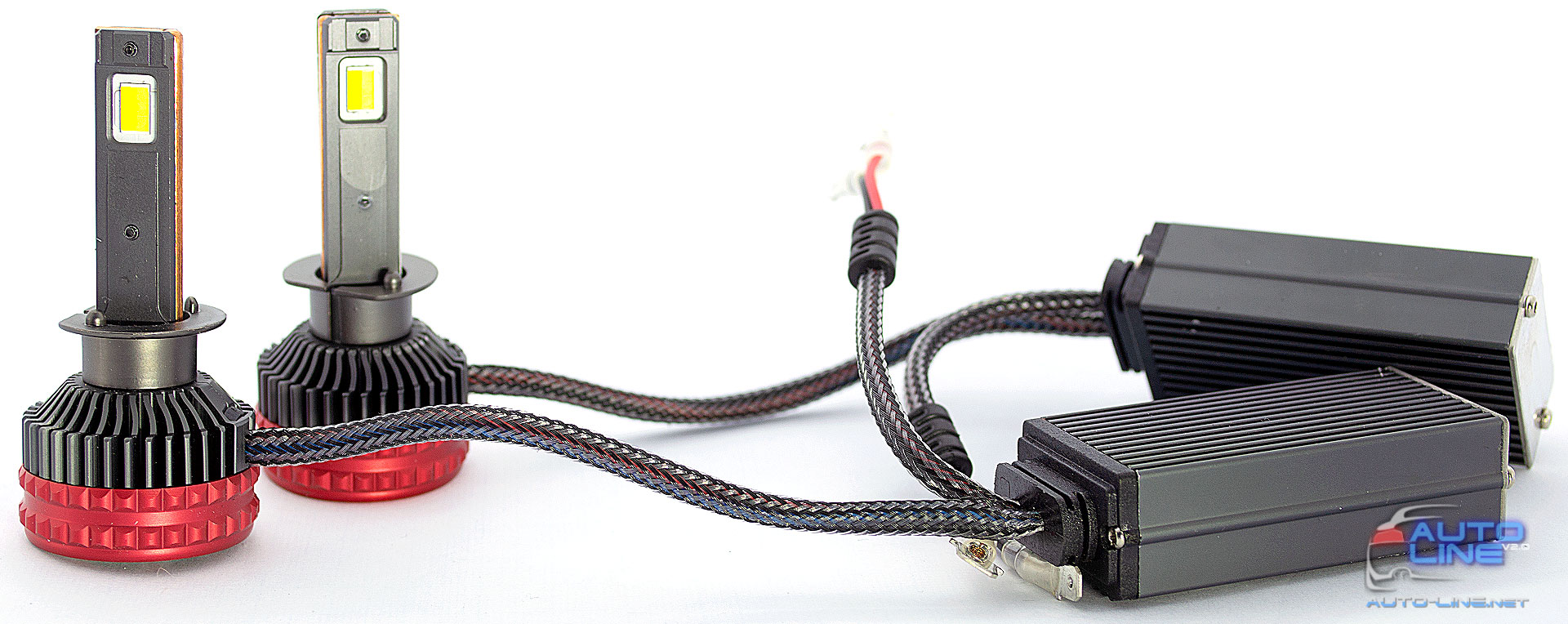 B-Power H1 LED CAN N3C V5 3000K/4300K/6000K - CAN трехцветные LED-лампы H1 3000K/4300K/6000K с медными трубками