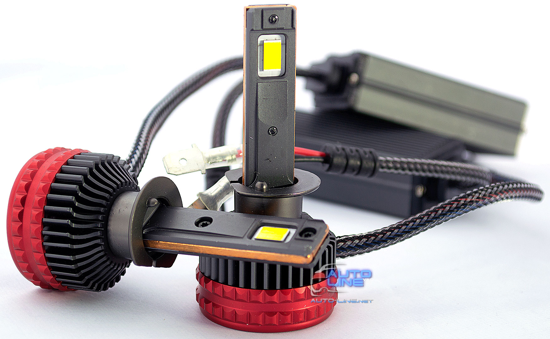 B-Power H1 LED CAN N3C V5 3000K/4300K/6000K - CAN трехцветные LED-лампы H1 3000K/4300K/6000K с медными трубками
