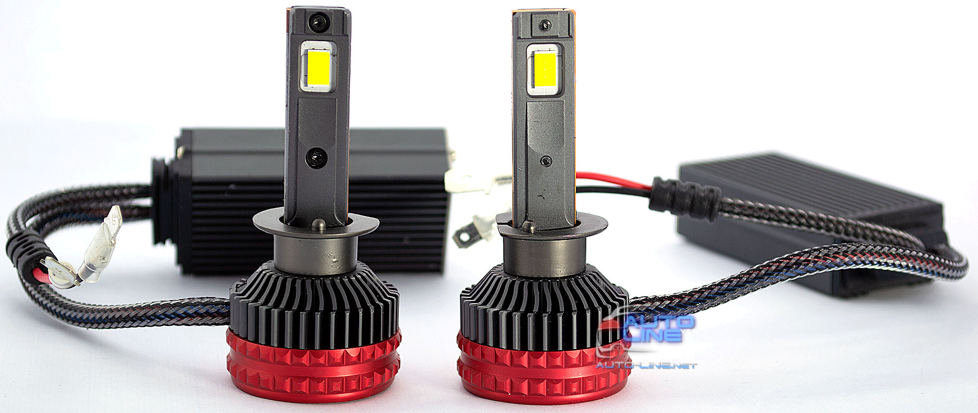B-Power H1 LED CAN N3C V5 3000K/4300K/6000K - CAN трехцветные LED-лампы H1 3000K/4300K/6000K с медными трубками