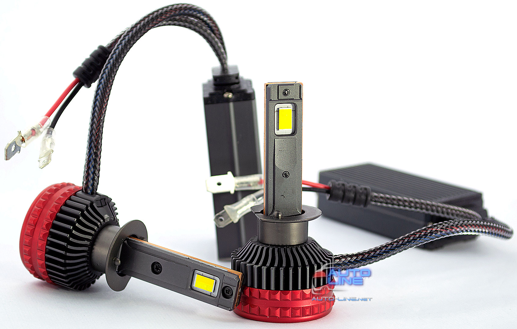 B-Power H1 LED CAN N3C V5 3000K/4300K/6000K - CAN трехцветные LED-лампы H1 3000K/4300K/6000K с медными трубками