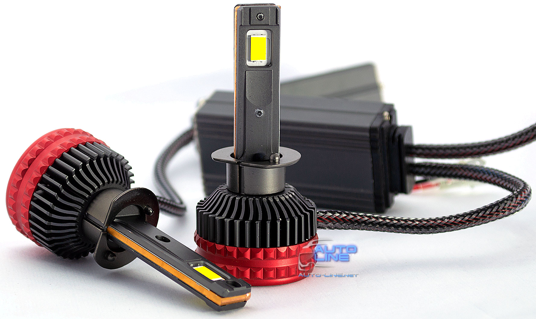 B-Power H1 LED CAN N3C V5 3000K/4300K/6000K - CAN трехцветные LED-лампы H1 3000K/4300K/6000K с медными трубками