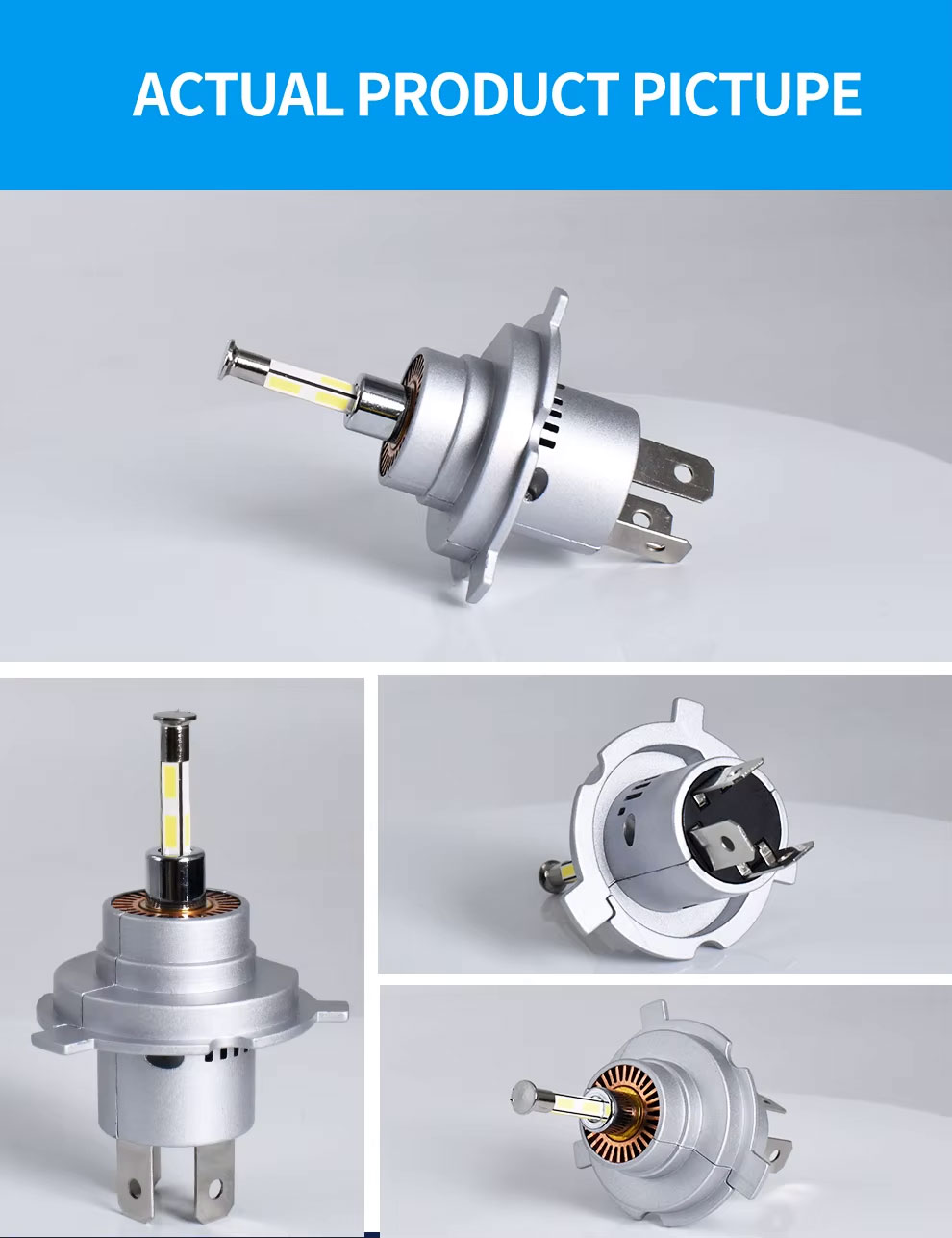 Міні 3D LED-лампи H4 - B-Power LED LM H4 6000K V2 