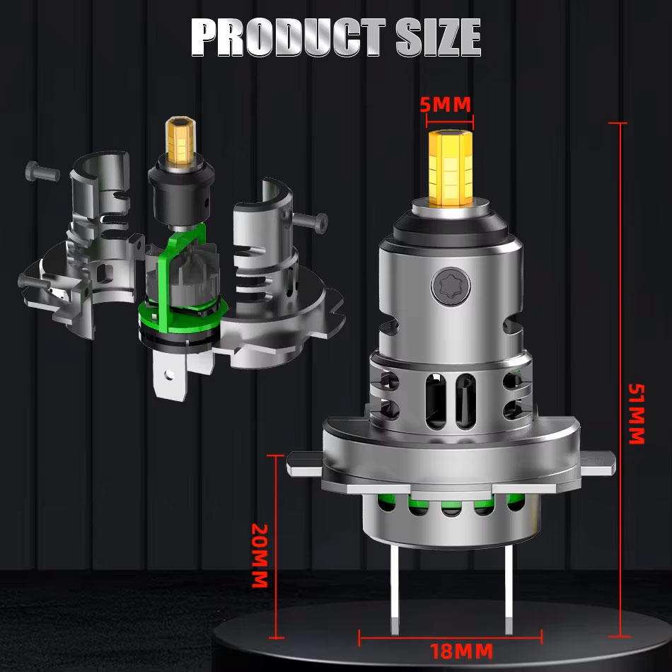 B-Power LED LM V3 H7 CAN 6000K — автомобильные мини 3D LED-лампы H7 для линзованной и рефлекторной оптики, LED лампы H7 360 градусов с