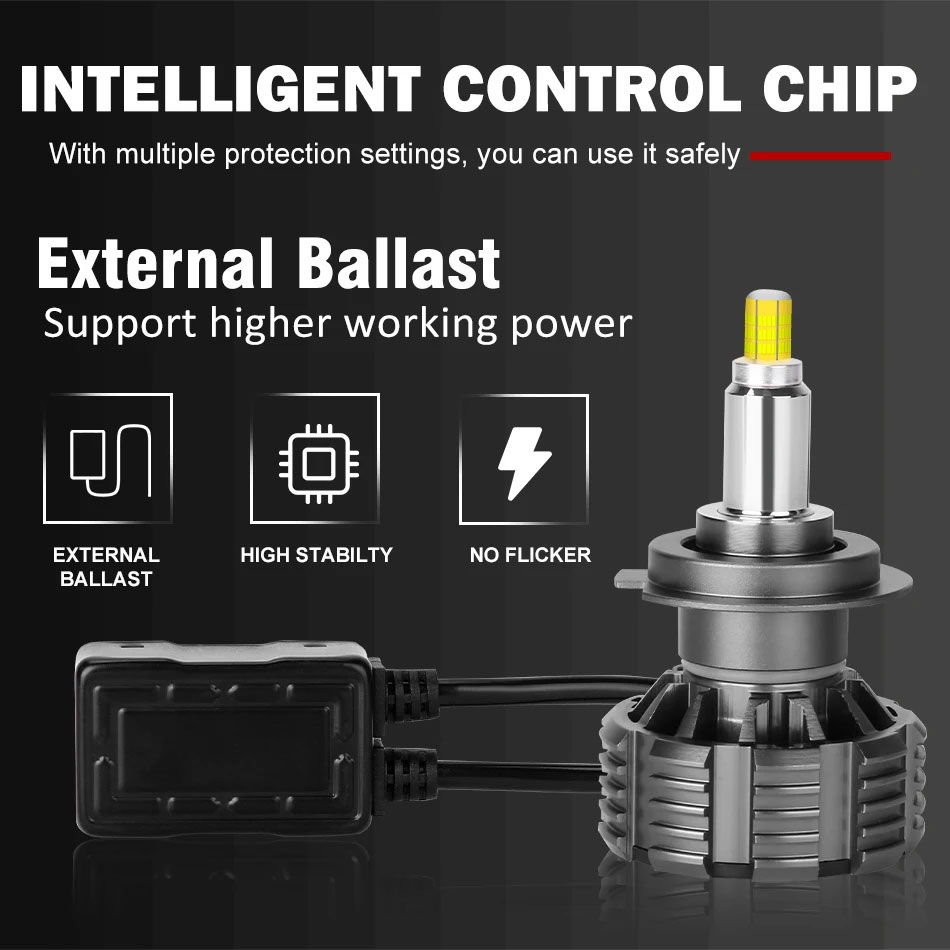 B-Power LED NX H1 6000K 28000Lm — 6000K мощные 3D LED-лампы H1 для линз и рефлекторной оптики, с углом свечения 360 градусов, 6000K/28000Lm