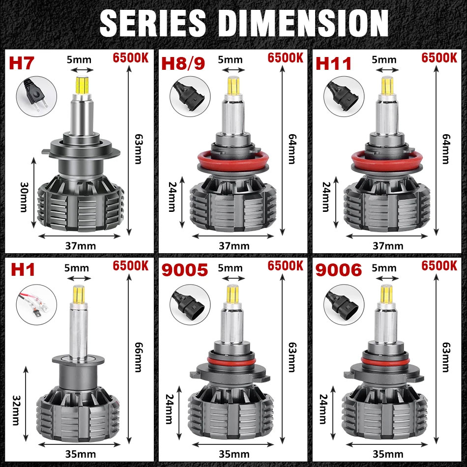 B-Power LED NX H1 6000K 28000Lm — 6000K мощные 3D LED-лампы H1 для линз и рефлекторной оптики, с углом свечения 360 градусов, 6000K/28000Lm