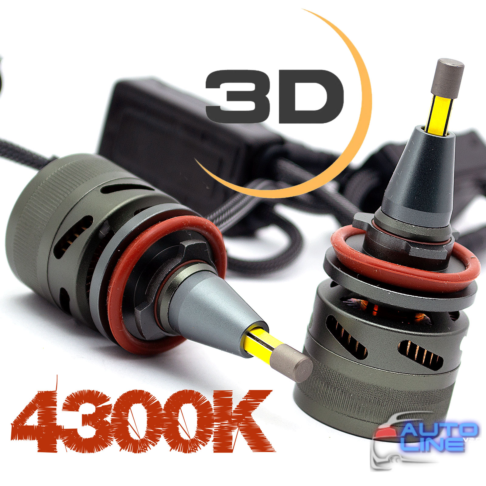 B-Power N1C LED 3D H11 4300K 28000Lm — высококлассные мощные автомобильные 3D LED-лампы H11 4300K 9-32В