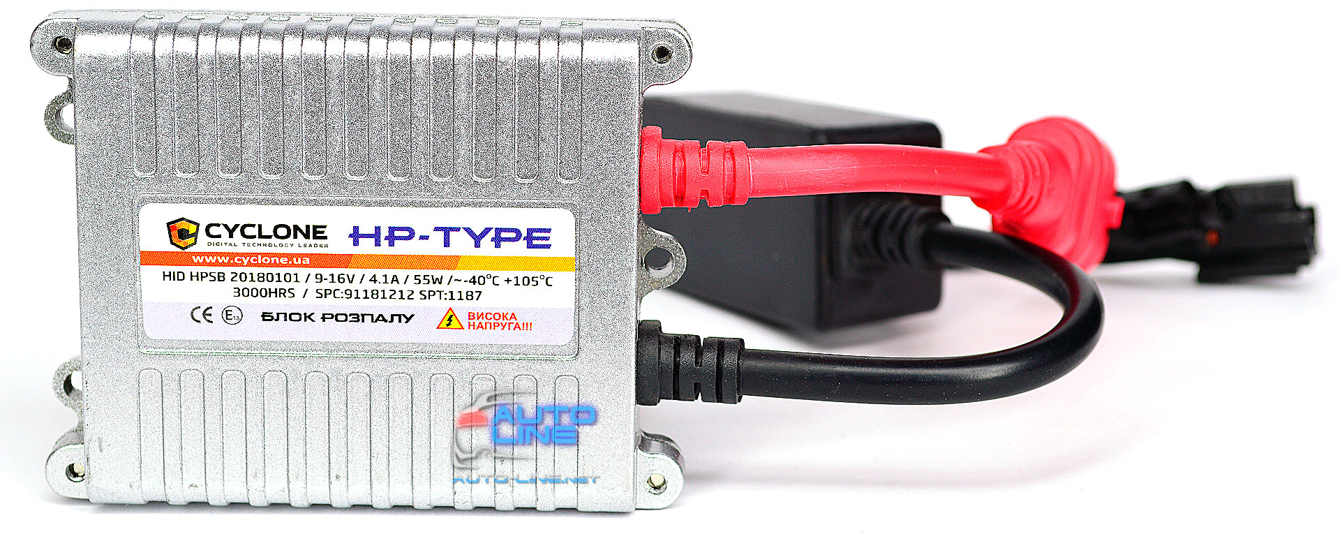 CYCLONE HP-Type Slim 12 V 55 W — блок розпалювання змінного струму для ксенонових ламп, 55W