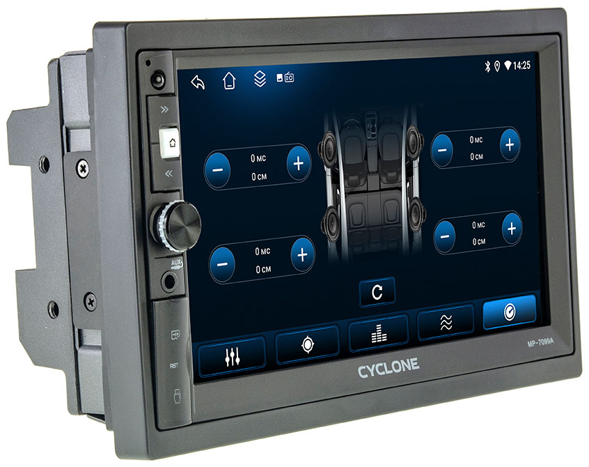 Cyclone MP-7099A v2 — магнитола 2 DIN ANDROID, автомобильный мультимедийный центр ANDROID GSM 4G LTE