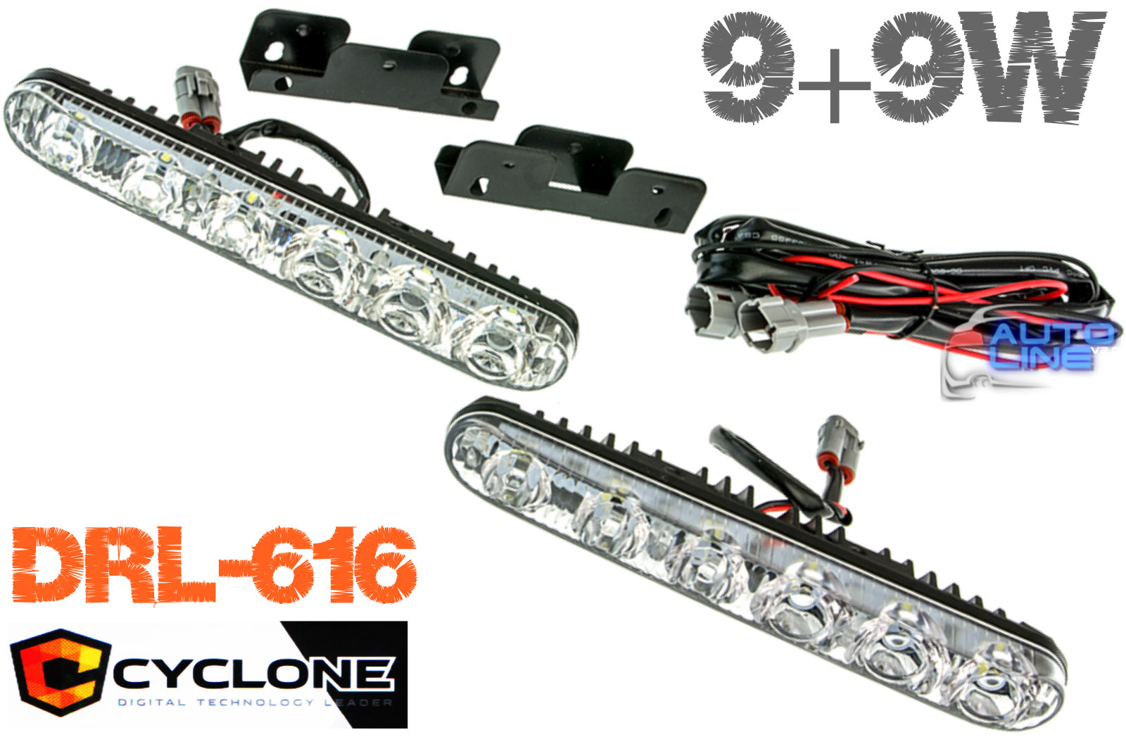 Cyclone DRL-616 - металічні фари денного світла, денні ходові вогні