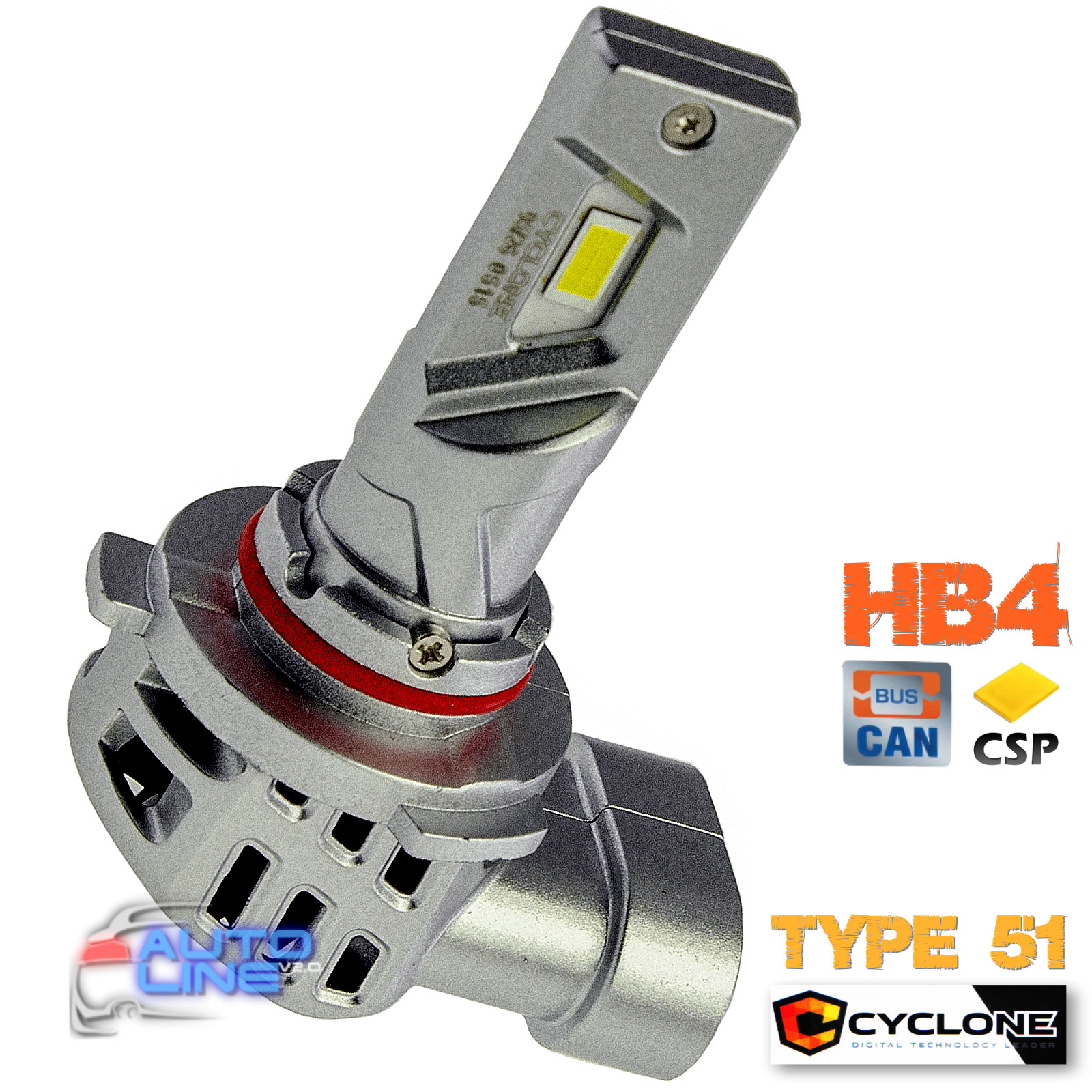 Компактні LED-лампи 9006/HB4 під галогенку — Cyclone LED 9006 6000K type 51