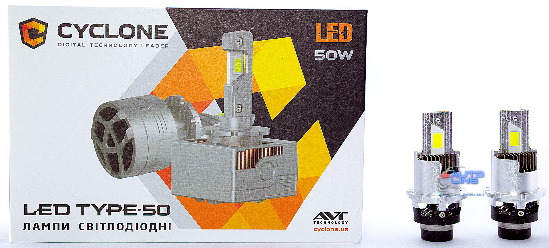 Cyclone LED D2S/R mini 6000K type 50 — штатная LED-лампа D2 в линзу под ксенонку D2S