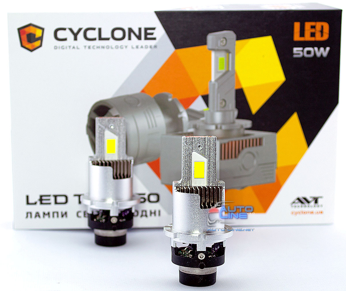 Cyclone LED D2S/R mini 6000K type 50 — штатная LED-лампа D2 в линзу под ксенонку D2S