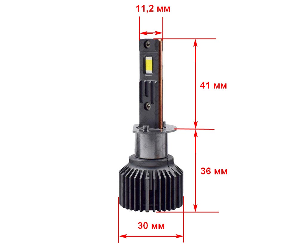 Cyclone LED H1 6000K type 45 — автомобильные LED-лампы H1 с модулем CAN