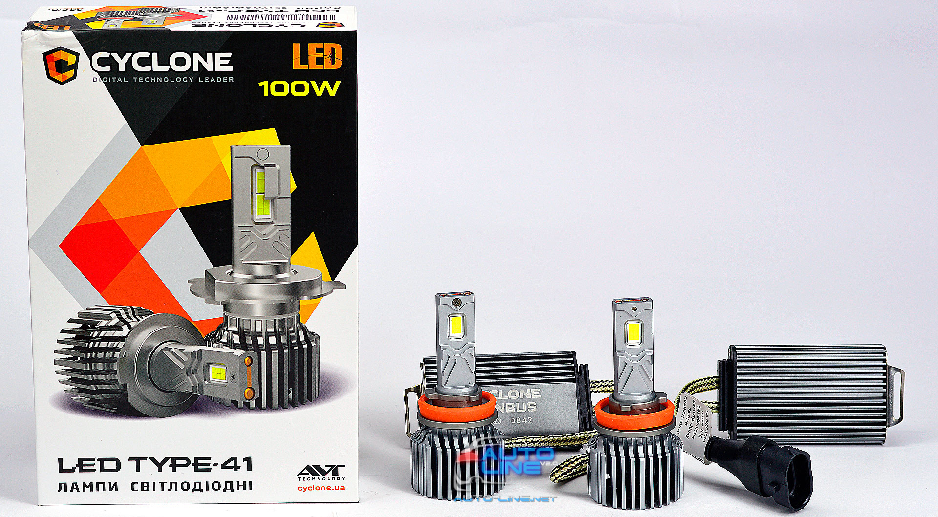 Cyclone LED H11 5700K type 41 — мощные LED-лампы H11 с обманкой 5700K/18000Lm