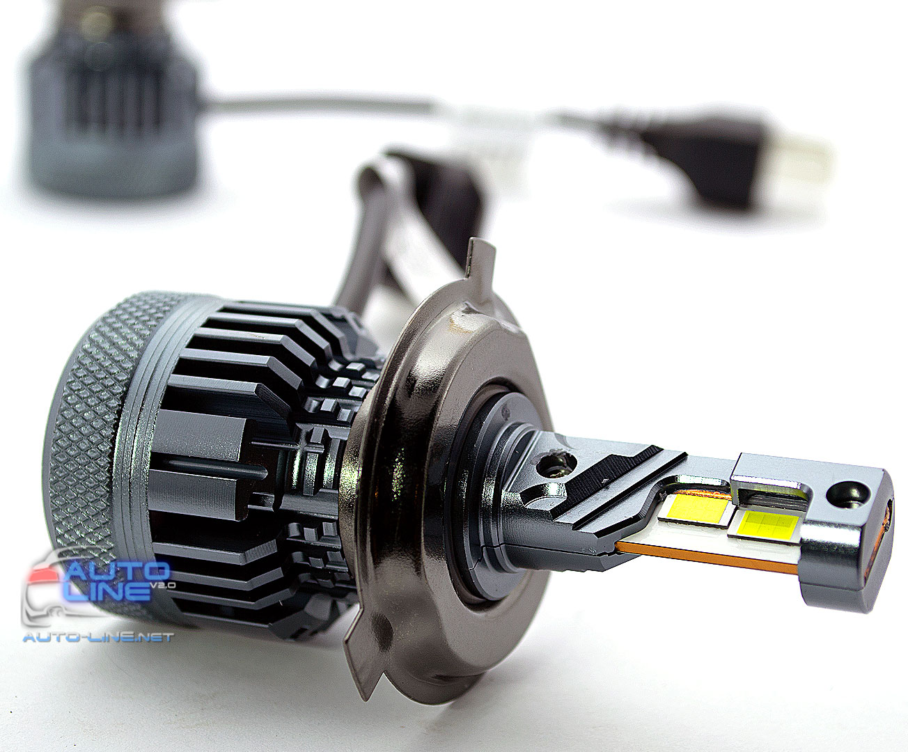 Мощные LED-лампы H4 с обманкой 9-32В 45Вт 5500K/9800Lm - Cyclone LED H4 H/L 5500K type 47